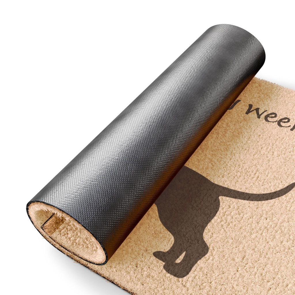 Don’t Trip Over My Weenie Dachshund Doormat — Funny Dog Welcome Mat for Home, Outdoor/Indoor Entry