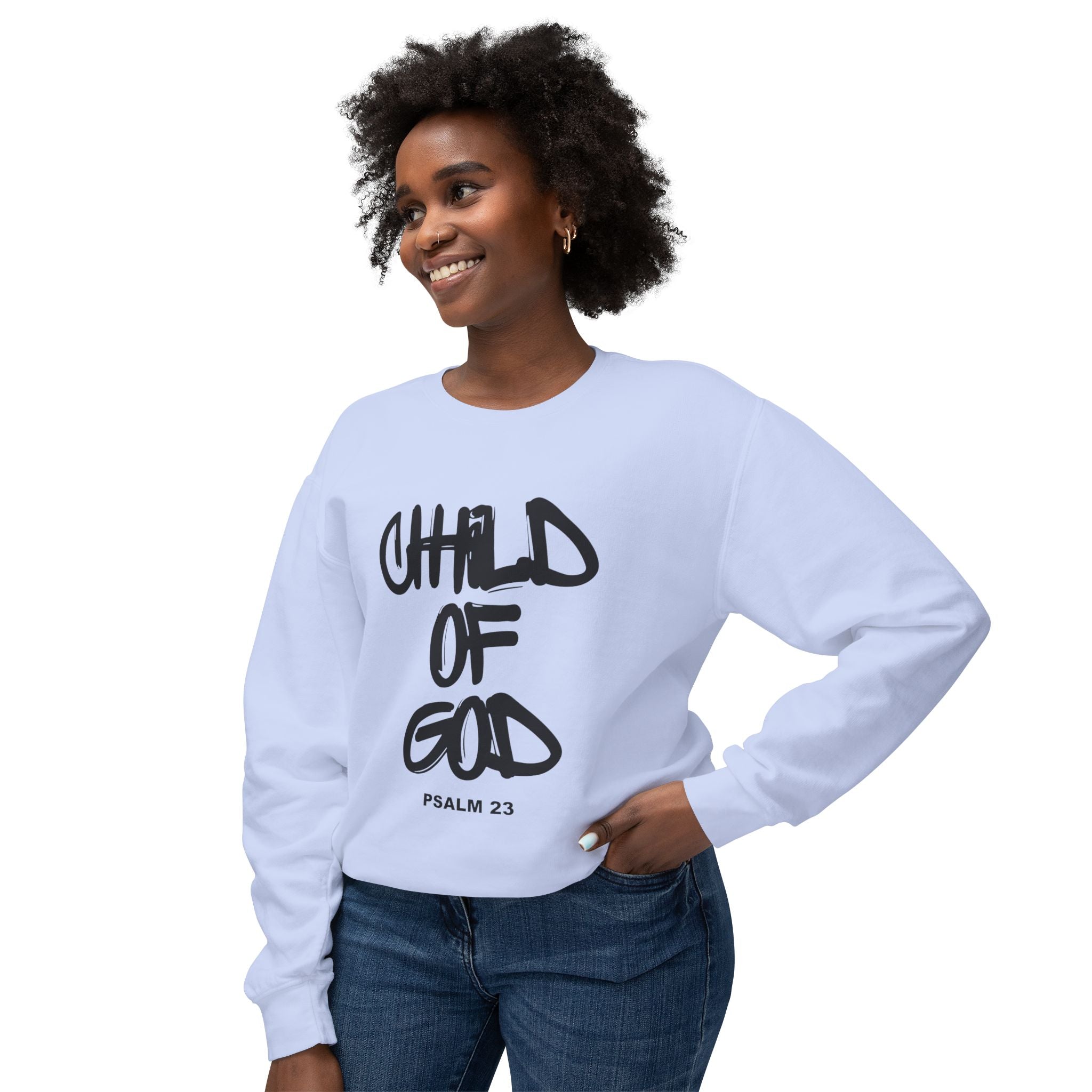 Child of God Sweatshirt — Psalm 23 Christian Crewneck