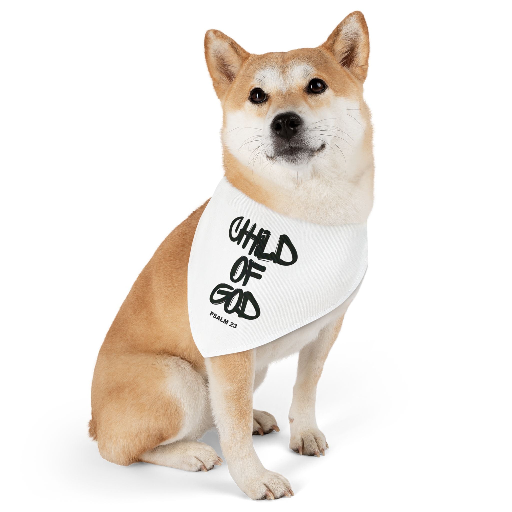 Child of God Pet Bandana Collar — Christian Dog Bandana with Psalm 23